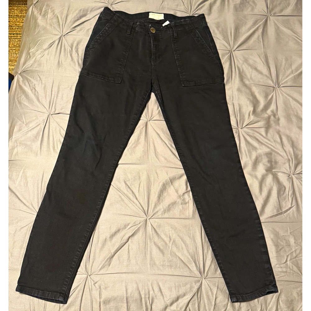 Current/Elliott Women's Black Studded Skinny Stretch Jeans 30x26